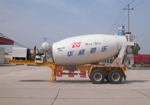 華威馳樂(lè)牌SGZ9340GJB型混凝土攪拌運(yùn)輸半掛車